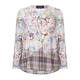 BEIGE BORDER FLORAL PRINT TUNIC