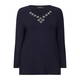BEIGE LABEL NAVY EYELET TOP