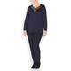 BEIGE LABEL NAVY EYELET TOP