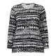 BEIGE LABEL BLACK PRINT TOP