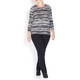 BEIGE LABEL BLACK PRINT TOP