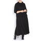 BEIGE LABEL BLACK BUTTON THROUGH TUNIC