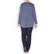 BEIGE LABEL DRAPE FRONT TOP