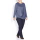 BEIGE LABEL DRAPE FRONT TOP