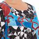 Marina Rinaldi turquoise print silk crepe Tunic