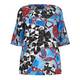 Marina Rinaldi turquoise print silk crepe Tunic