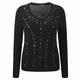Marina Rinaldi black embellished sweater