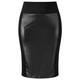 YOEK LEATHER FRONT SKIRT