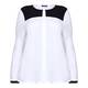 BASLER BLACK & WHITE COLOUR BLOCK BLOUSE