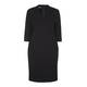 BASLER notch neck black DRESS