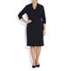 BASLER notch neck black DRESS