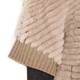 BASLER TRUFFLE FUR REVERSIBLE KNIT PONCHO