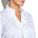 Basler White cotton stretch ruffle SHIRT