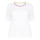 BASLER contrast neck ribbed cotton T-SHIRT