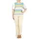 BASLER blue stripe crepe front TOP