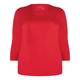 BASLER red scoop neck jersey TOP