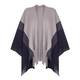 BASLER wide stripe fringed SHAWL wrap