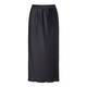 BEIGE LABEL BLACK LONG PLEATED SATIN EFFECT SKIRT