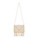 BEIGE label macrame shoulder BAG