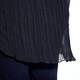 BEIGE sheer crinkle back BLOUSE in navy