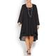 BEIGE LABEL DRESS WITH CHIFFON COAT