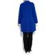 BEIGE TEXTURED KNITTED JACKET - ROYAL BLUE