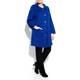 BEIGE TEXTURED KNITTED JACKET - ROYAL BLUE