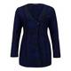 BEIGE JACQUARD CARDIGAN - ROYAL BLUE & BLACK