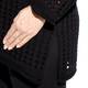 BEIGE DROP SHOULDER  LOOSE KNIT CARDIGAN - BLACK