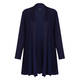 Beige Pleated A-Line Cardigan Navy 