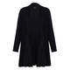 Beige Pleated A-Line Cardigan Black