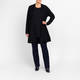 Beige Pleated A-Line Cardigan Black