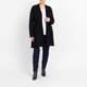 Beige Pleated A-Line Cardigan Black