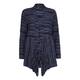 Beige textured navy and black stripe CARDIGAN