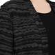Beige textured charcoal and black  stripe CARDIGAN
