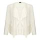 BEIGE DRAPED JERSEY TOP AND JACKET TWINSET