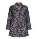 BEIGE LABEL BLACK leaf PRINT FLARED HEM JACKET