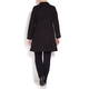 BEIGE LABEL BLACK LONG WOOL BLEND KNITTED COAT