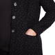 BEIGE LABEL BLACK LONG WOOL BLEND KNITTED COAT