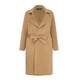 BEIGE CLASSIC WOOL MIX COAT IN CAMEL