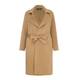 BEIGE CLASSIC WOOL MIX COAT IN CAMEL