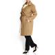 BEIGE CLASSIC WOOL MIX COAT IN CAMEL