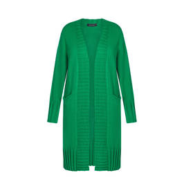 BEIGE EDGE TO EDGE LONG CARDIGAN GREEN - Plus Size Collection