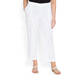 BEIGE LABEL CROPPED PULL ON TROUSER IN WHITE LINEN