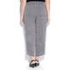 BEIGE crushed linen cropped trousers in grey