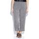 BEIGE crushed linen cropped trousers in grey