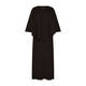 Beige Dress With Sparkle Cape Black