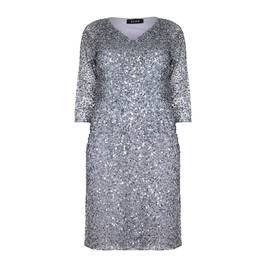 BEIGE label blue grey sequinned DRESS - Plus Size Collection