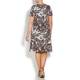 BEIGE LABEL LEAF PRINT SHORT JERSEY DRESS 