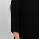 Beige Pleated Georgette Dress Black 